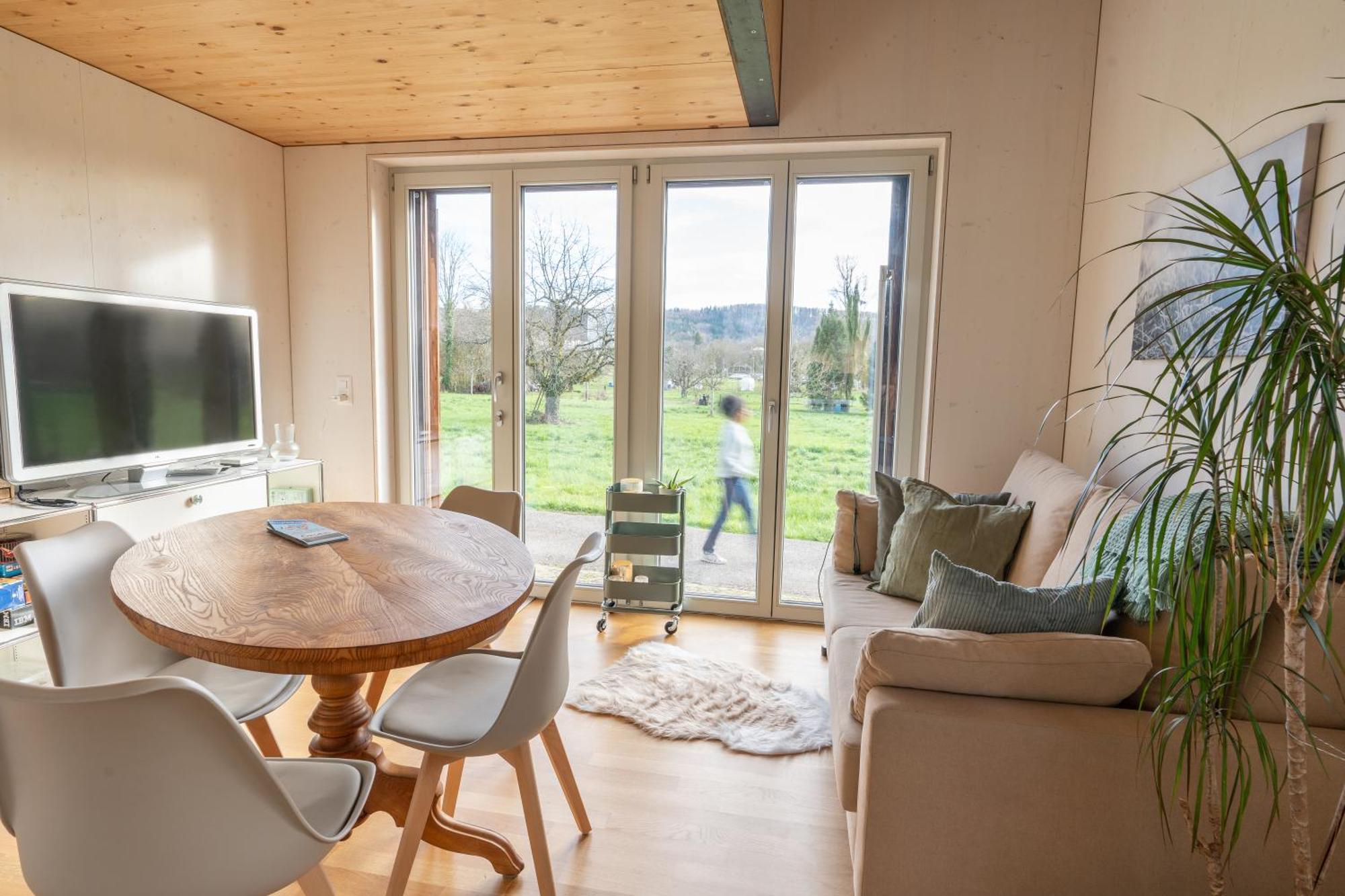 Tiny House Chez Claudine - Relaxen, Workspace, Naehe Thermen, Netflix, Free Parking & Wifi Brugg  Zewnętrze zdjęcie